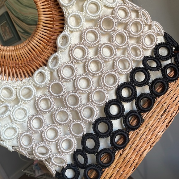 INC Boho Chic Wicker Vacation Straw Bag - Picture 3 of 7